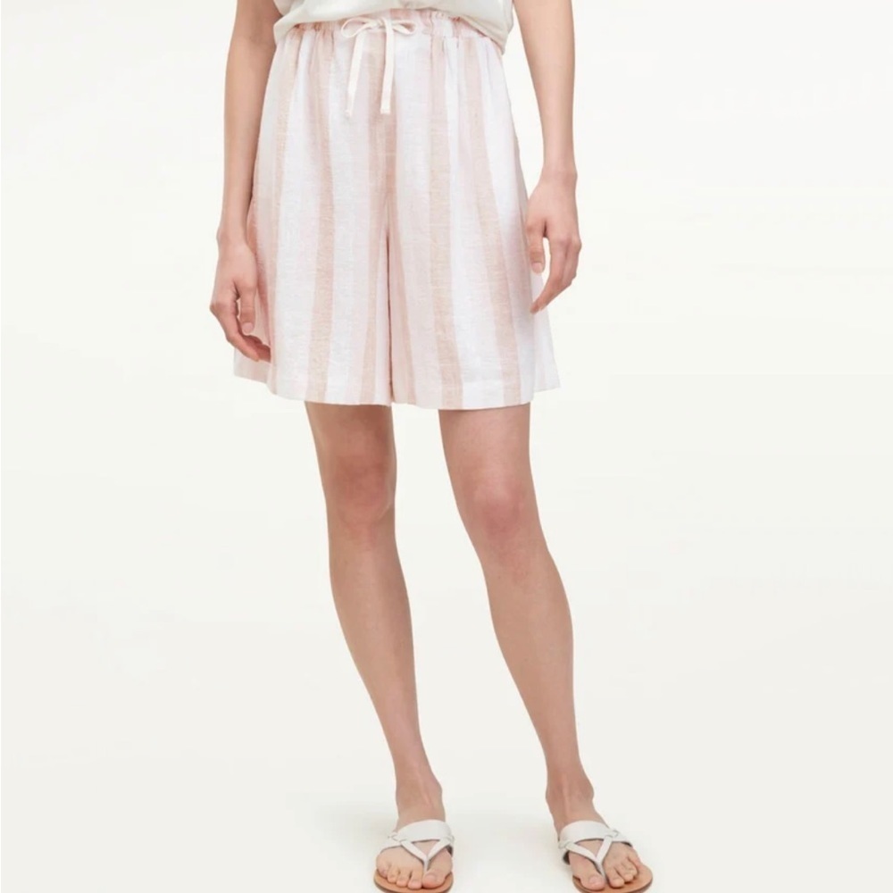 NWT Splendid Maui Linen Blend Striped High Waisted Shorts